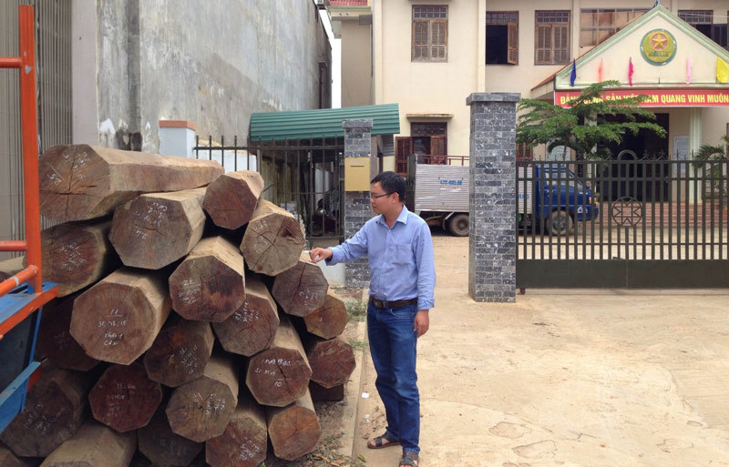 Bắt hơn 5m3 gỗ lậu trong nhà nguyên phó bí thư huyện ủy