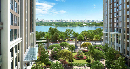 Xanh khoáng đạt trong Vinhomes Central Park