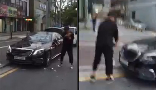 Đập nát Mercedes bằng gậy golf trước cửa showroom