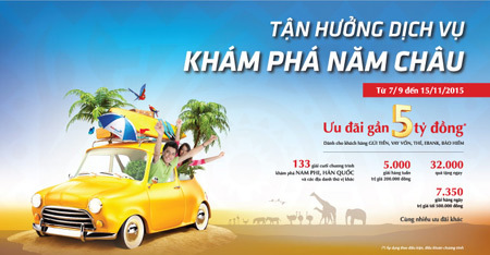 VietinBank khuyến mãi 5 tỷ đồng, tặng tour Nam Phi