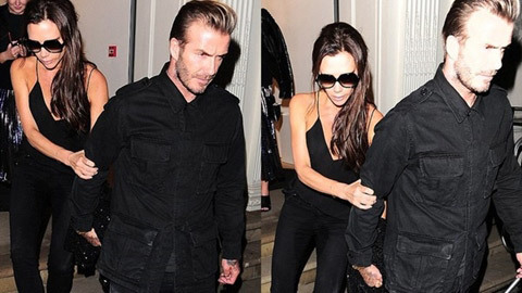 Victoria Beckham bối rối vì bị đổ rượu ướt chỗ nhạy cảm