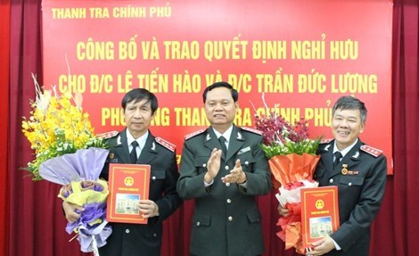 Hai phó tổng Thanh tra Chính phủ nghỉ hưu