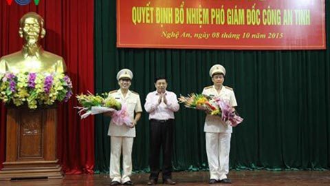 Bổ nhiệm 2 Phó giám đốc Công an Nghệ An