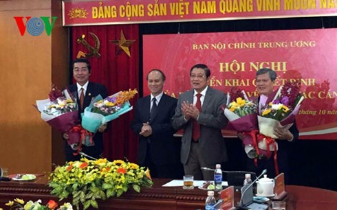 Bí thư 2 tỉnh về làm Phó Ban Nội chính TƯ