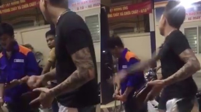 Nhân viên cây xăng bị tát vì đổ 56 lít xăng cho xe 50 lít