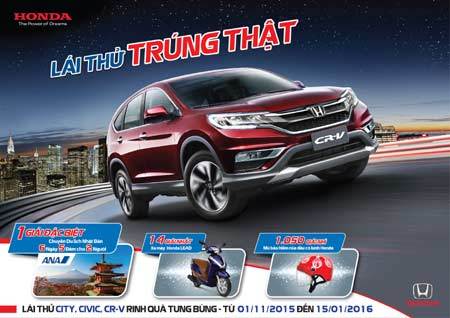 Cơ hội ‘lái thử, trúng thật’ với bộ 3 ô tô Honda