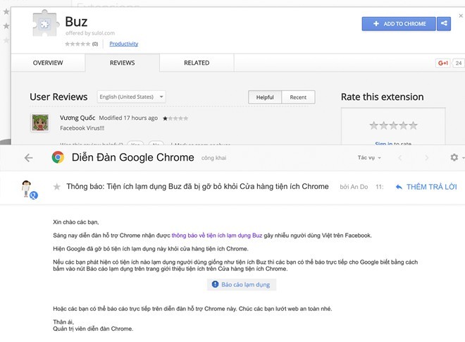 Google xoá mã độc hack tài khoản Facebook