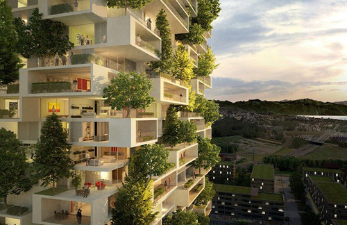 Tòa nhà chọc trời phủ cây xanh cao nhất thế giới