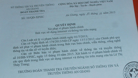 An Giang: 'Họ xúc phạm, không phải nói xấu Chủ tịch tỉnh'