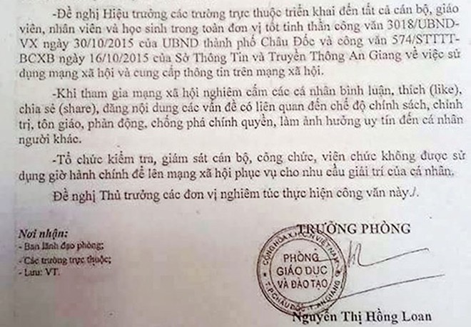 Thu hồi văn bản cấm GV, HS bình luận trên Facebook