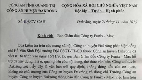 Xem xét kỷ luật đội trưởng CSGT 'xin đá' xây nhà sếp
