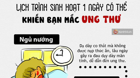 Lịch sinh hoạt trong 1 ngày làm gia tăng nguy cơ mắc ung thư