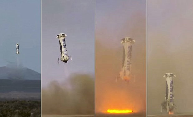 'Cha đẻ' Amazon thử nghiệm tên lửa tái sử dụng đầu tiên thế giới