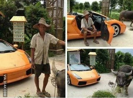Câu chuyện bác nông dân chăn trâu sở hữu siêu xe gây