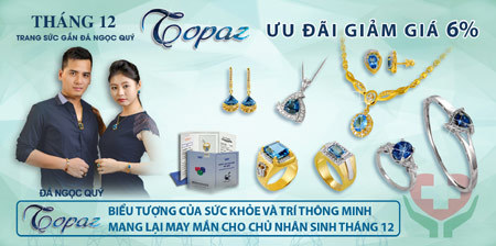 Đá Topaz - Lá bùa An nhiên cho tháng 12