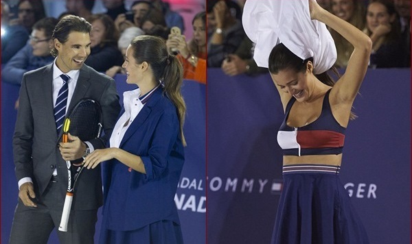 Nadal khiến siêu mẫu lột đồ khi chơi tennis