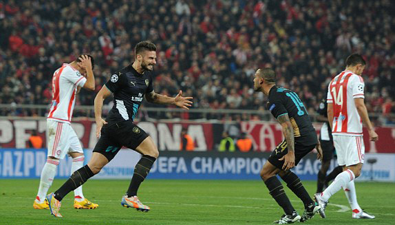 Highlights Champions League: Olympiacos 0-3 Arsenal