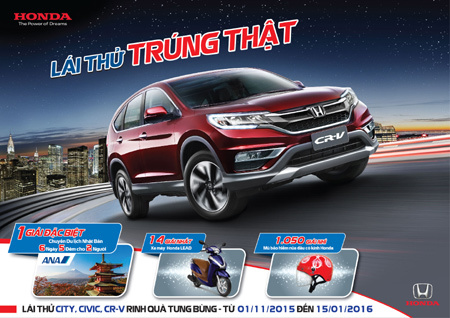 Còn ngàn cơ hội lái thử trúng thật với Honda
