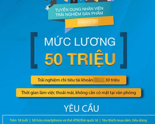 Hà Nội: Tuyển người tiêu tiền, trả lương 50 triệu/tháng