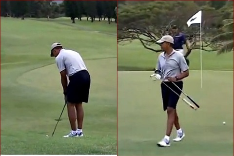 Xem Tổng thống Obama ghi điểm trên sân golf