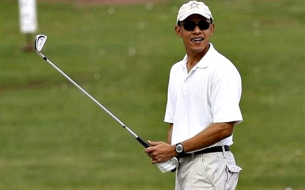 Xem Tổng thống Obama ghi điểm trên sân golf