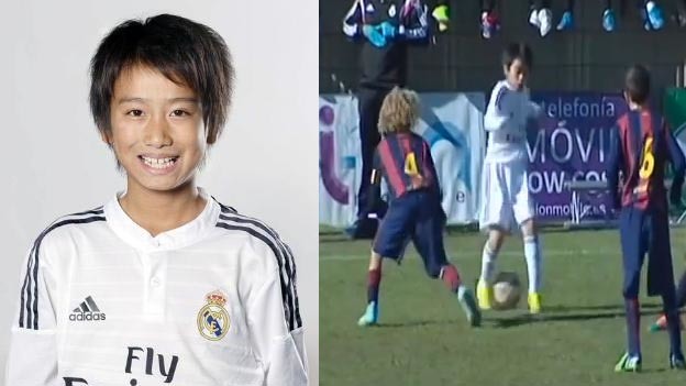 Thần đồng bóng đá Nhật chơi bóng giống hệt Ronaldo