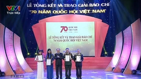 Trao giải báo chí viết về Quốc hội
