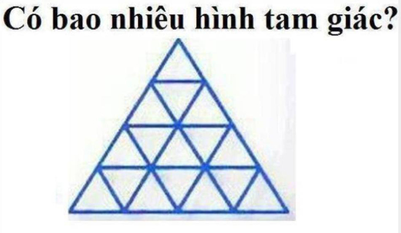 Bài toán đếm hình tam giác mỗi người một đáp án