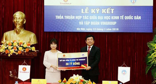 Vingroup: Học bổng 30 tỷ đồng cho SV Kinh tế Quốc dân