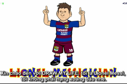 Xem hoạt hình nói về sự nghiệp Messi siêu độc