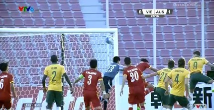 Bóng trúng cột dọc U23 Việt Nam