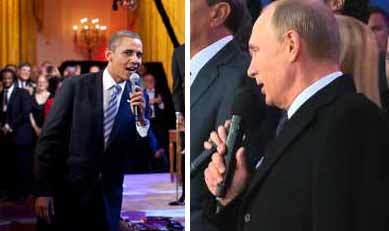 Khi Obama, Putin cất tiếng hát