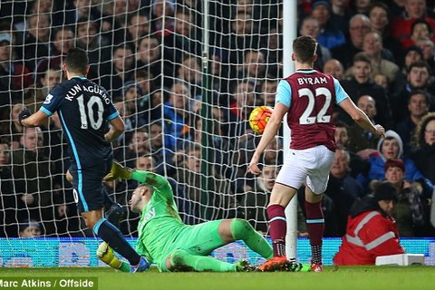 Aguero ghi bàn san bằng tỷ số 2-2