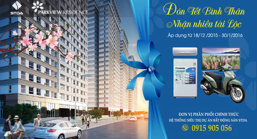 Thanh toán 30% nhận ngay căn hộ Parkview Residence