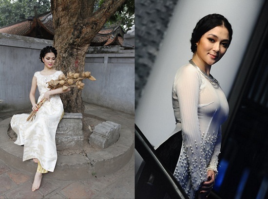 Diện áo dài trắng du xuân đẹp như Hoa hậu Việt