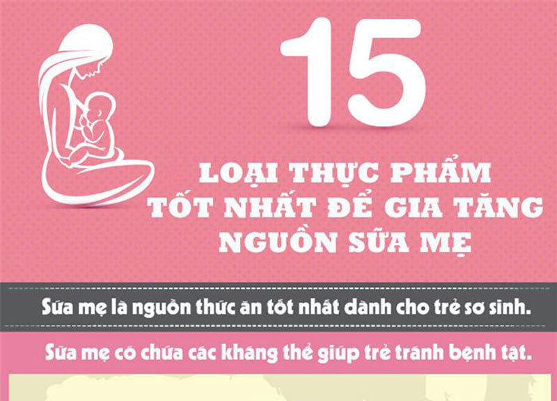 15 thực phẩm mẹ càng ăn càng dào dạt sữa