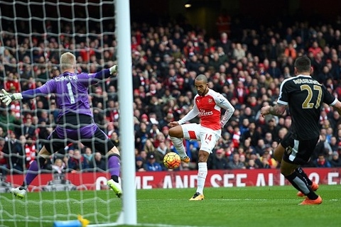 Walcott gỡ hòa cho Arsenal