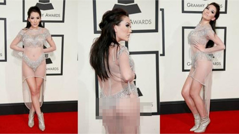 Khoe thân hết cỡ trên thảm đỏ Grammy 2016