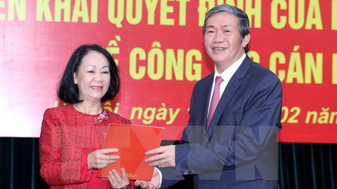 Bà Trương Thị Mai nhận nhiệm vụ Trưởng ban Dân vận TƯ