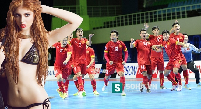 Andrea hứa chiêu đãi tuyển futsal Việt Nam khi về nước