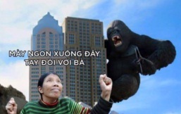 Chết cười ảnh chế diễn viên quần chúng diễn cảnh sợ hãi trong phim King Kong