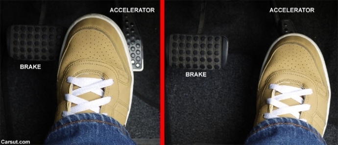 Cách hạn chế lỗi nhầm chân phanh và chân ga