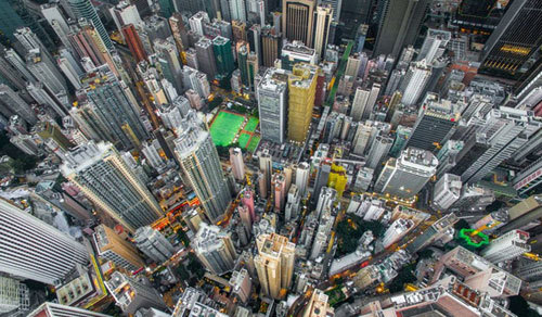 Hong Kong chật kít nhà cao tầng qua góc nhìn Flycam