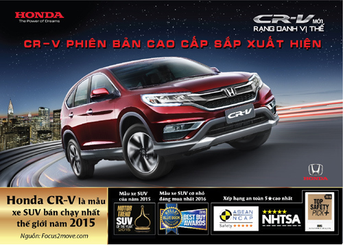 2015 năm ‘bội thu’ của Honda CR-V
