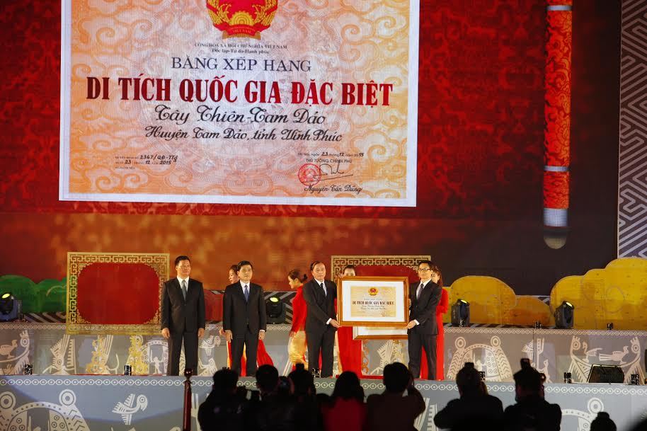 Vĩnh Phúc đón nhận 2 di tích quốc gia đặc biệt