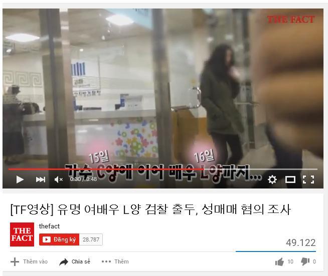 Nữ viễn viên Hàn Quốc bị triệu tập lấy lời khai cho vụ án bán dâm