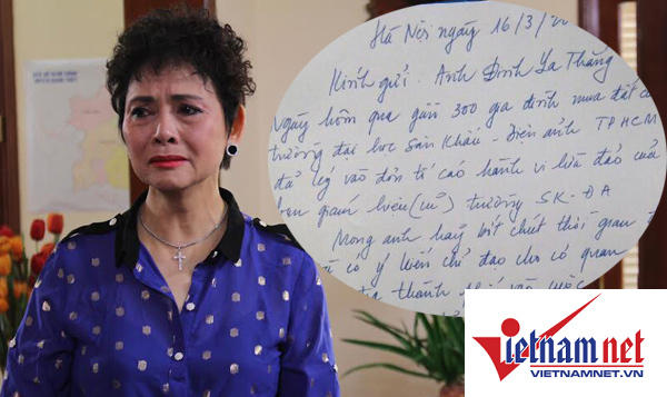 Diễn viên Minh Châu gửi thư kêu cứu Bí thư Thăng