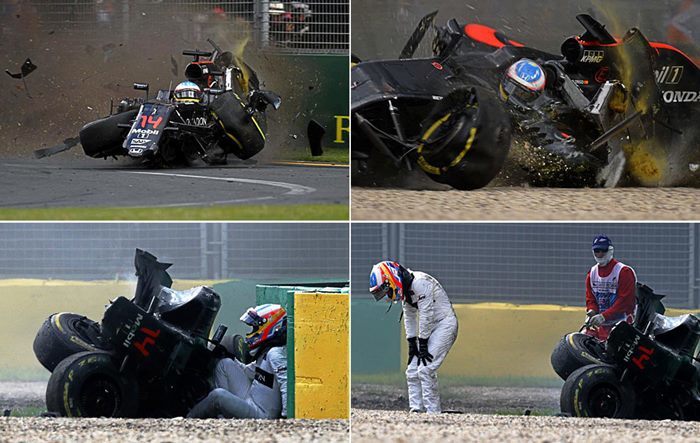 Alonso thoát chết thần kỳ trên đường đua F1 Australia