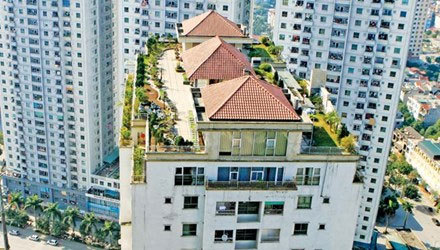 Chùa, vườn thượng uyển trên nóc chung cư