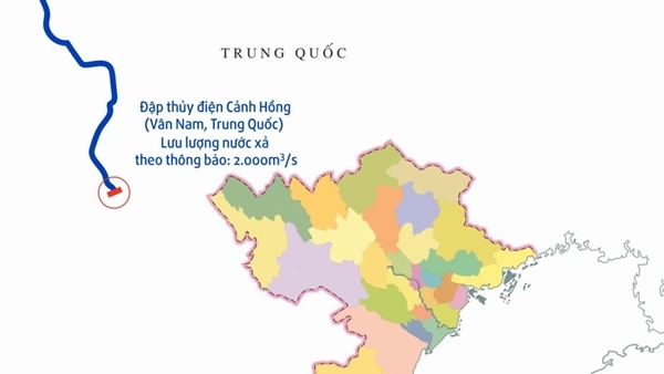 Hành trình nước xả từ Trung Quốc về tới ĐBSCL